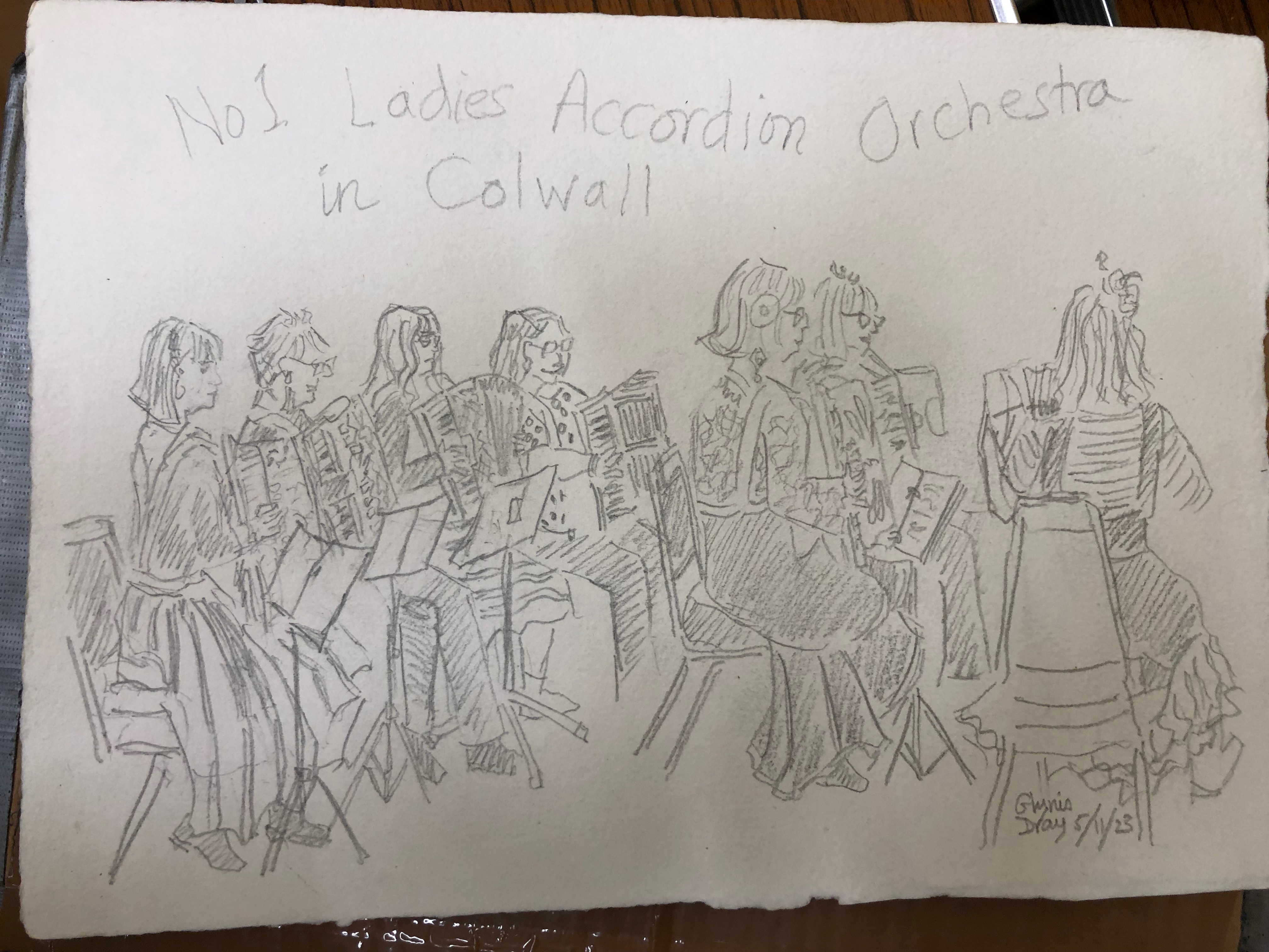 Sketch of the Ladies by a member of the audience.