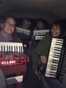How many accordions and players can you fit in a car?